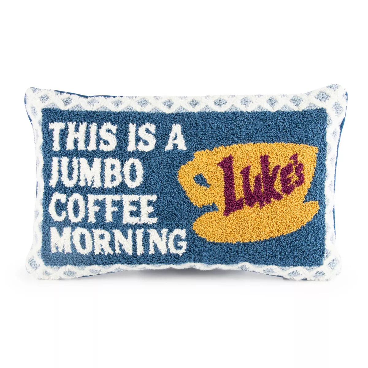 Gilmore Girls 'This is a Jumbo Coffee Morning' Throw Pillow Blue | Target