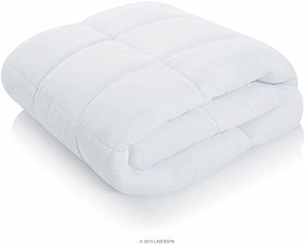 LINENSPA All Season Hypoallergenic Down Alternative Microfiber Comforter, Oversized King, White | Amazon (US)
