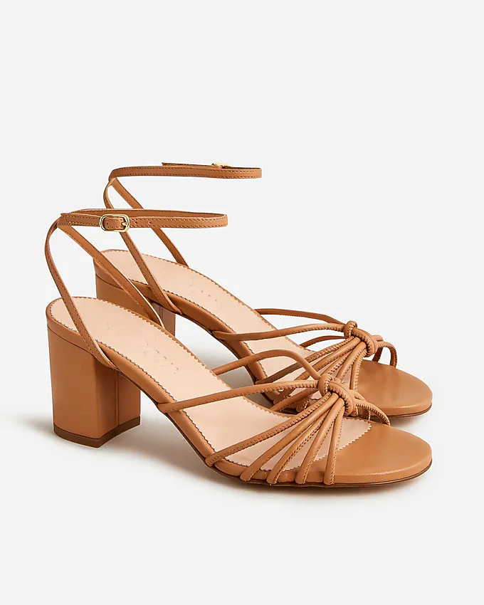 Lucie strappy block-heel sandals in Italian leather | J. Crew US