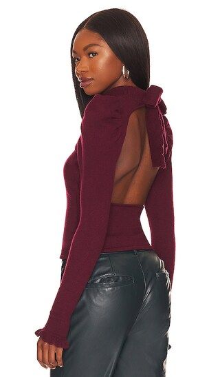Marie Sweater in Wine Red | Revolve Clothing (Global)