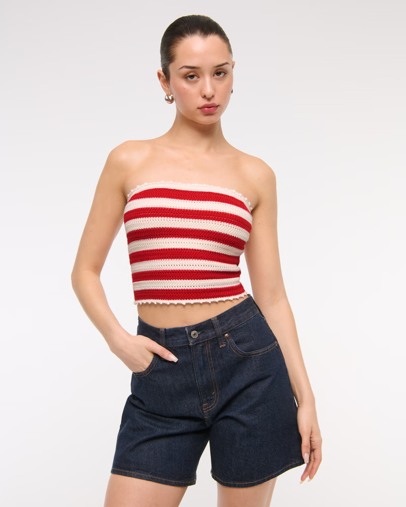 Crochet-Style Tube Top | Abercrombie & Fitch (US)