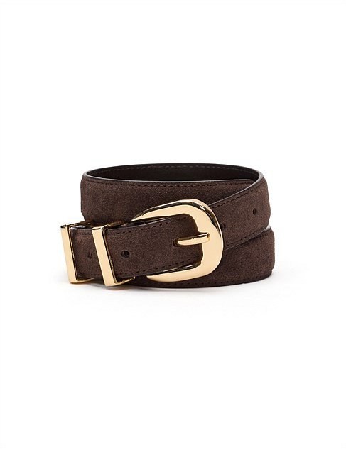 HALLIE SUEDE METAL KEEPER BELT | David Jones (Australia & New Zealand)