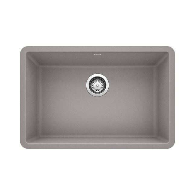 BLANCO  Precis Undermount 26.81-in x 17.75-in Metallic Gray Single Bowl Kitchen Sink | Lowe's