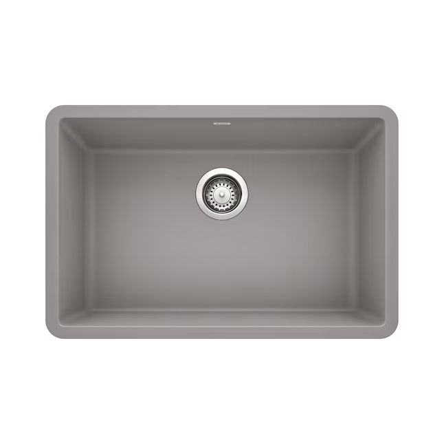 BLANCO  Precis Undermount 26.81-in x 17.75-in Metallic Gray Single Bowl Kitchen Sink | Lowe's