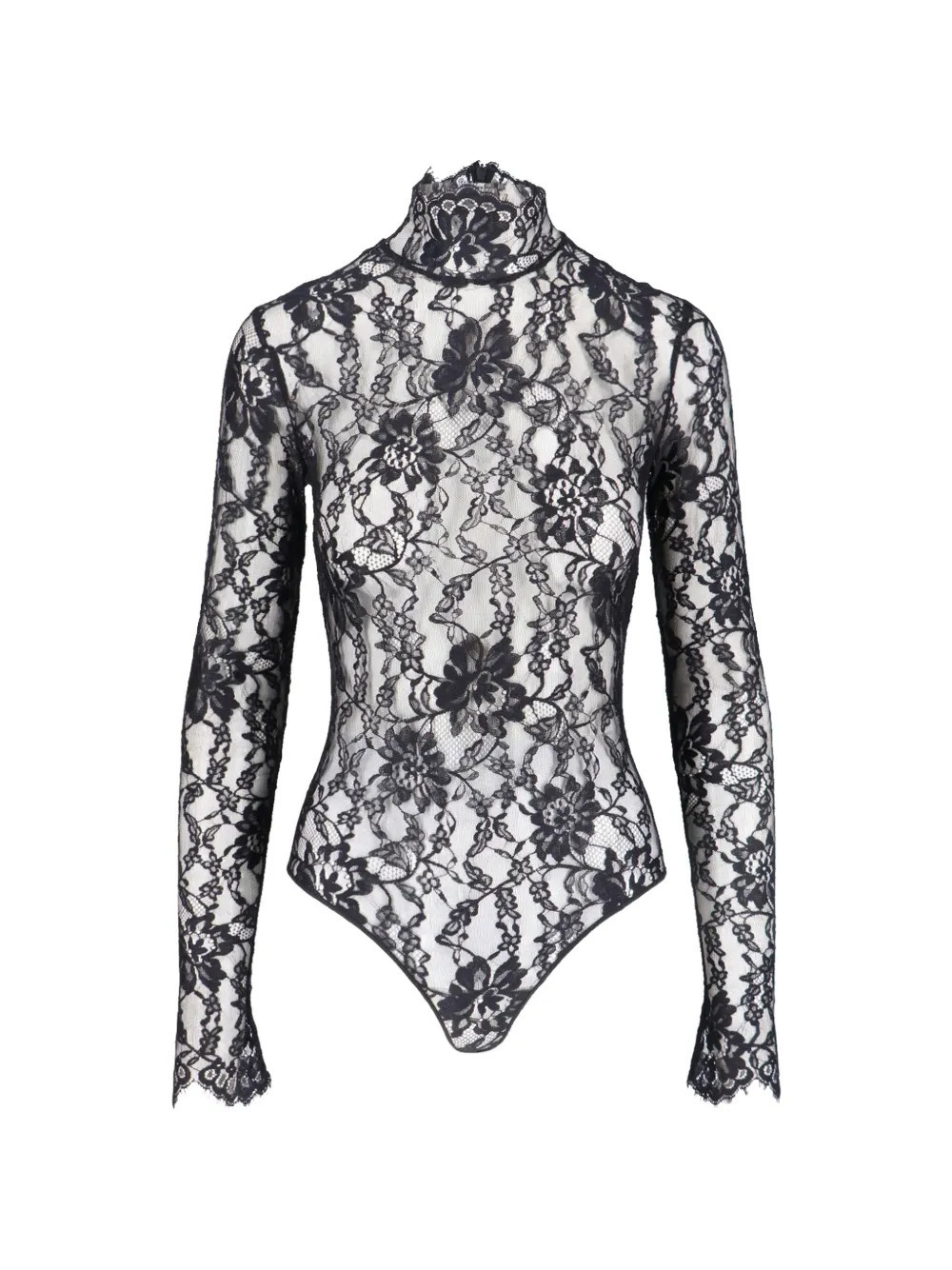 Valentino Garavani lace long-sleeves bodysuit - Black | Farfetch Global