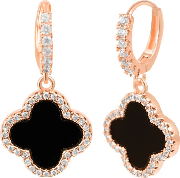 Crystal Halo Clover Drop Earrings | Nordstrom Rack