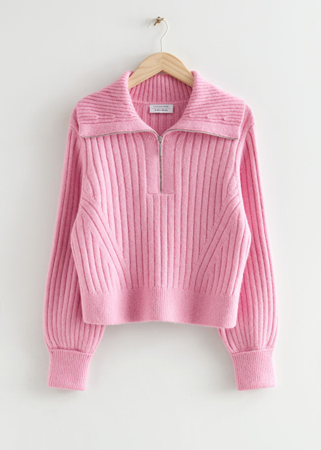 Wide Collar Knit Sweater | & Other Stories US