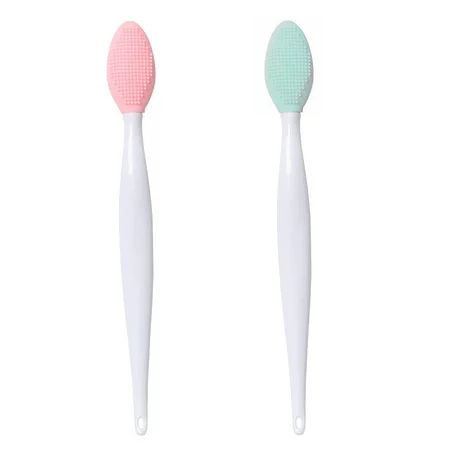 Lip Exfoliating Brush Lip Brush Tool Double-Sided Silicone Brush Lip Exfoliator Brush for Dry Lips L | Walmart (US)