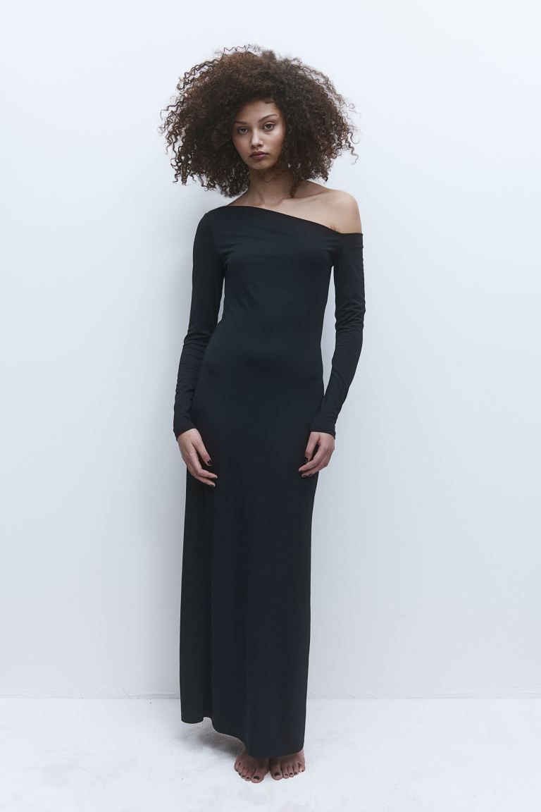 One-shoulder Dress - Black - Ladies | H&M US | H&M (US + CA)