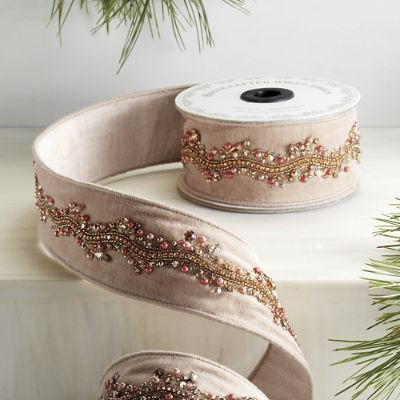 Champagne Shimmer Ribbon | Frontgate