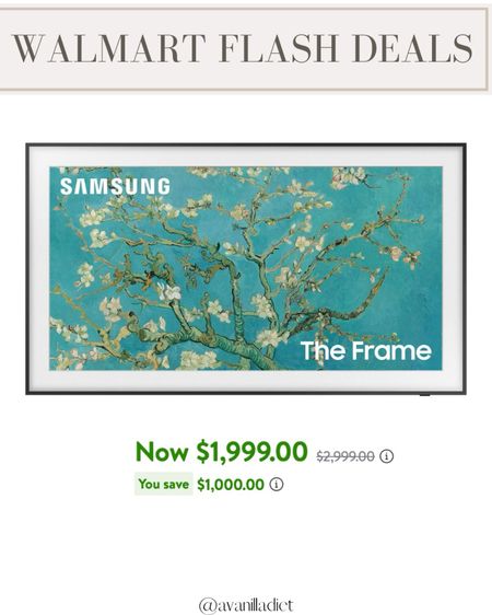 🌟 Walmart flash deals 🌟

Samsung frame TV 

#LTKhome #LTKsalealert