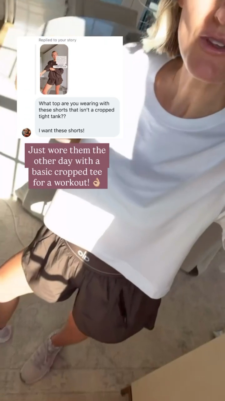 These shorts have been on repeat for me! Love the chocolate brown color 👏🏼 wearing S in the top & M in the shorts.

Loverly Grey, Alo, Spanx, activewear, athleisure 

#LTKActive #LTKSeasonal #LTKootd