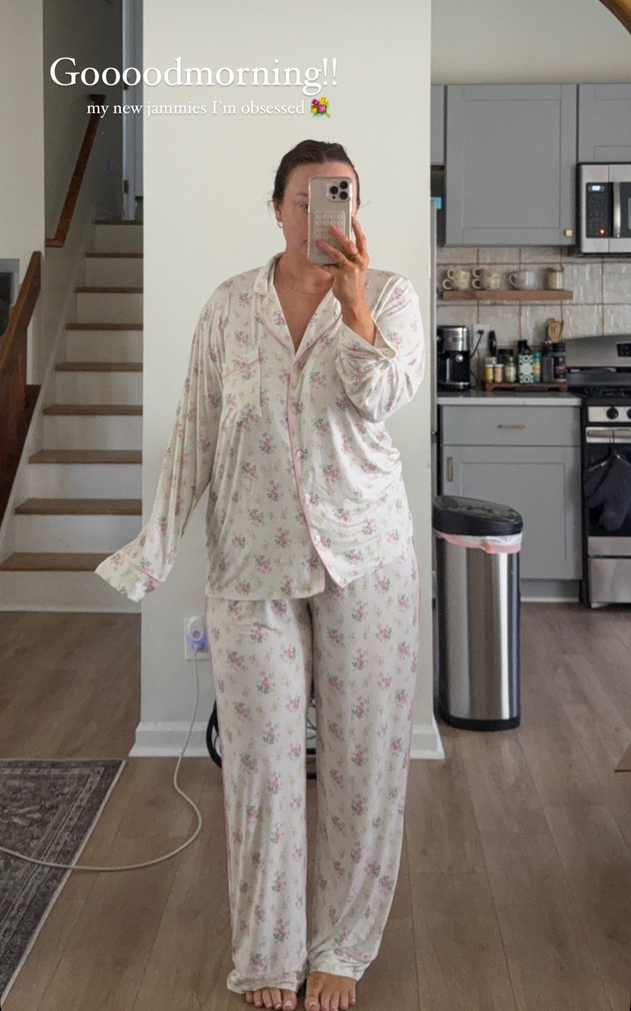 New pjs 🌸 I’m wearing a L in both - on sale 30% right now!!

#LTKSeasonal #LTKHome #LTKSpringSale