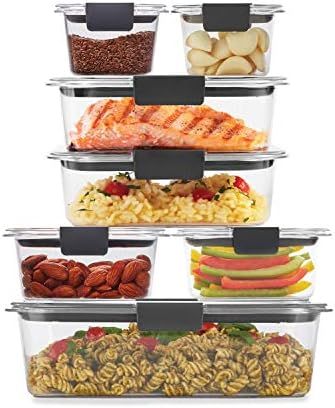 Rubbermaid Brilliance Storage 14-Piece Plastic Lids | BPA Free, Leak Proof Food Container, Clear | Amazon (US)