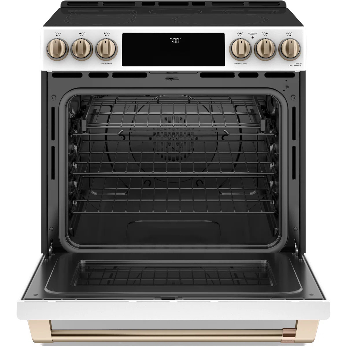 Café 30" 5.7 cu. ft. Smart Slide-in Electric Range with Convection Oven and Radiant Cooktop CES7... | Wayfair North America