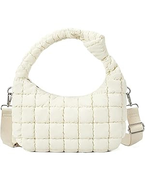 Telena Puffer Tote Bag for Women Lightweight Puffy Tote Bags Small Quilted Crossbody Shoulder Han... | Amazon (US)