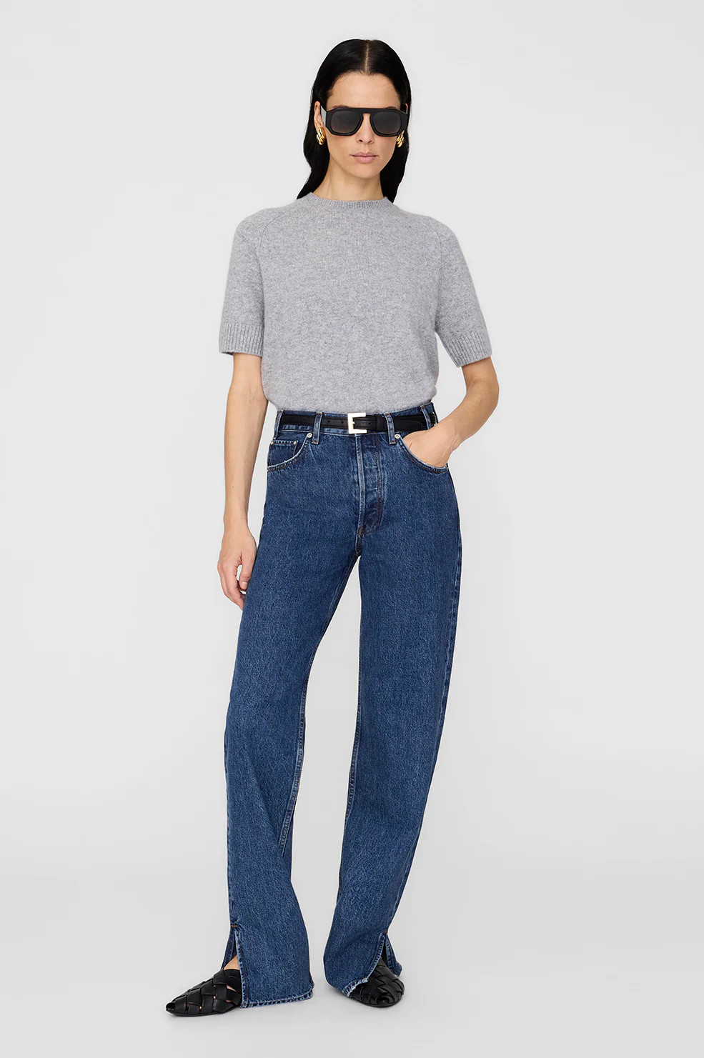 Jackson Sweater - Medium Heather Grey | Anine Bing
