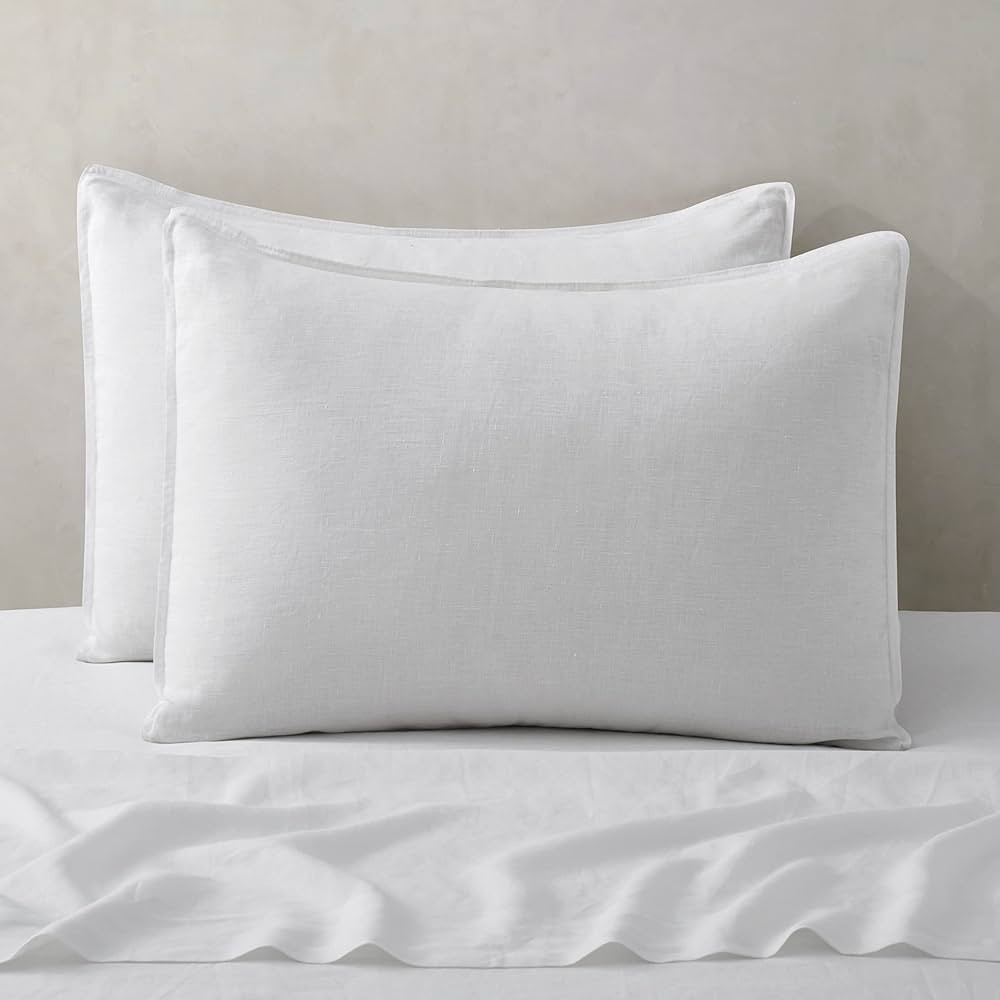 ATLINIA Linen Pillow Cases King Sham - 20 x 36 Inch Bed Pillow Protector Cover Set of 2 Bedding C... | Amazon (US)