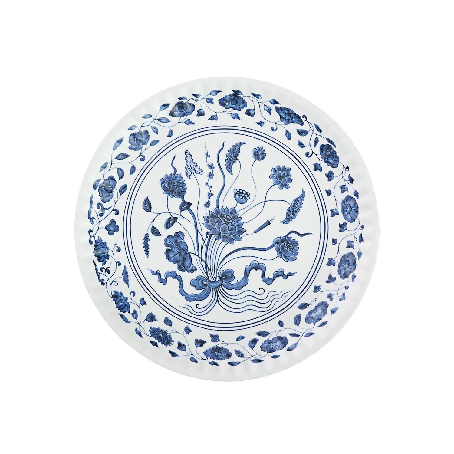 Blue & White Botanical Melamine Plate Set | Caitlin Wilson Design
