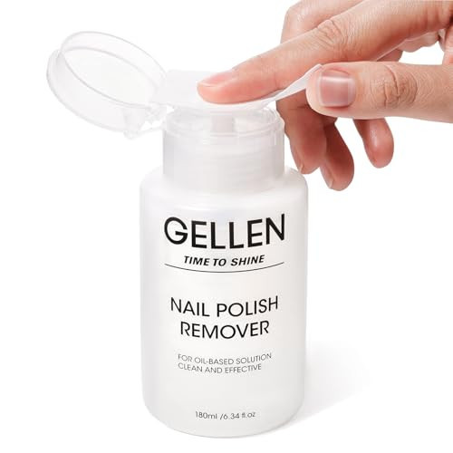 Gellen Nail Polish Remover, Non Acetone Nail Polish Remover for Quick Dry Nail Polishes, Gentle Polish Remover Pump, Ultra-Powerful Clear Fingernail Polish Remover, 6.09 Fl Oz | Amazon (US)