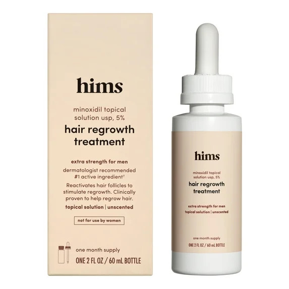 Hims Minoxidil 5% Topical Solution, Hair Loss & Regrowth Treatment for Men, 2 fl oz | Walmart (US)