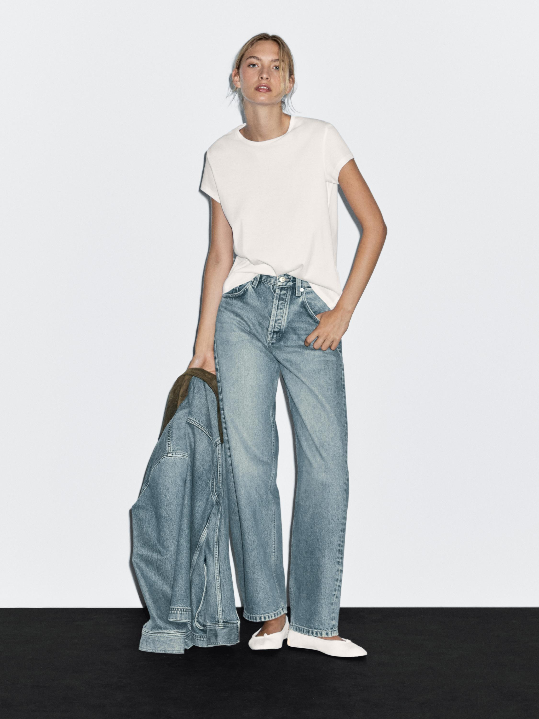 Ballon-Jeans mit hohem Bund | Massimo Dutti DE