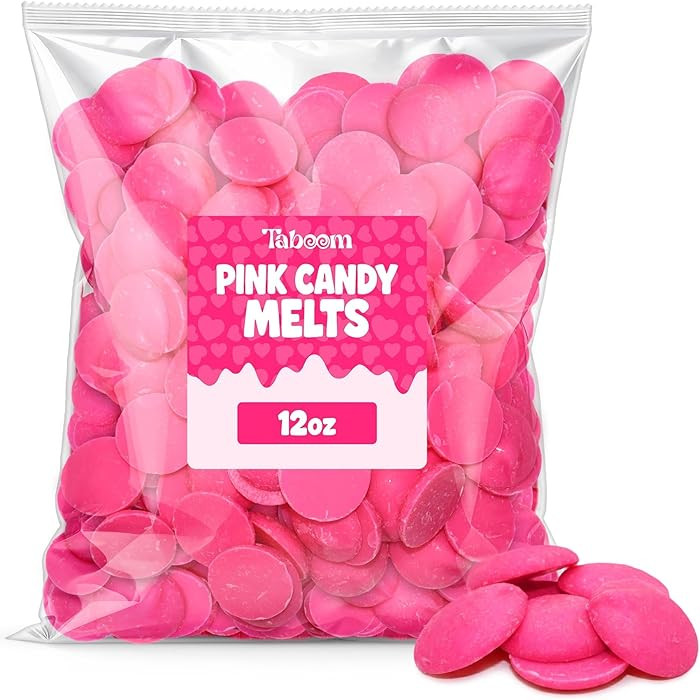 Pink Candy Wafer Chocolate Melts - 12 oz Candy Melting Wafers for Baking, Decorating, Dipping, Dr... | Amazon (US)