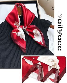 Dailyacc Hair Bandanas Scarf For Women Lightweight Fashion Neck Silk Satin Head Scarves For Sleep... | Amazon (US)