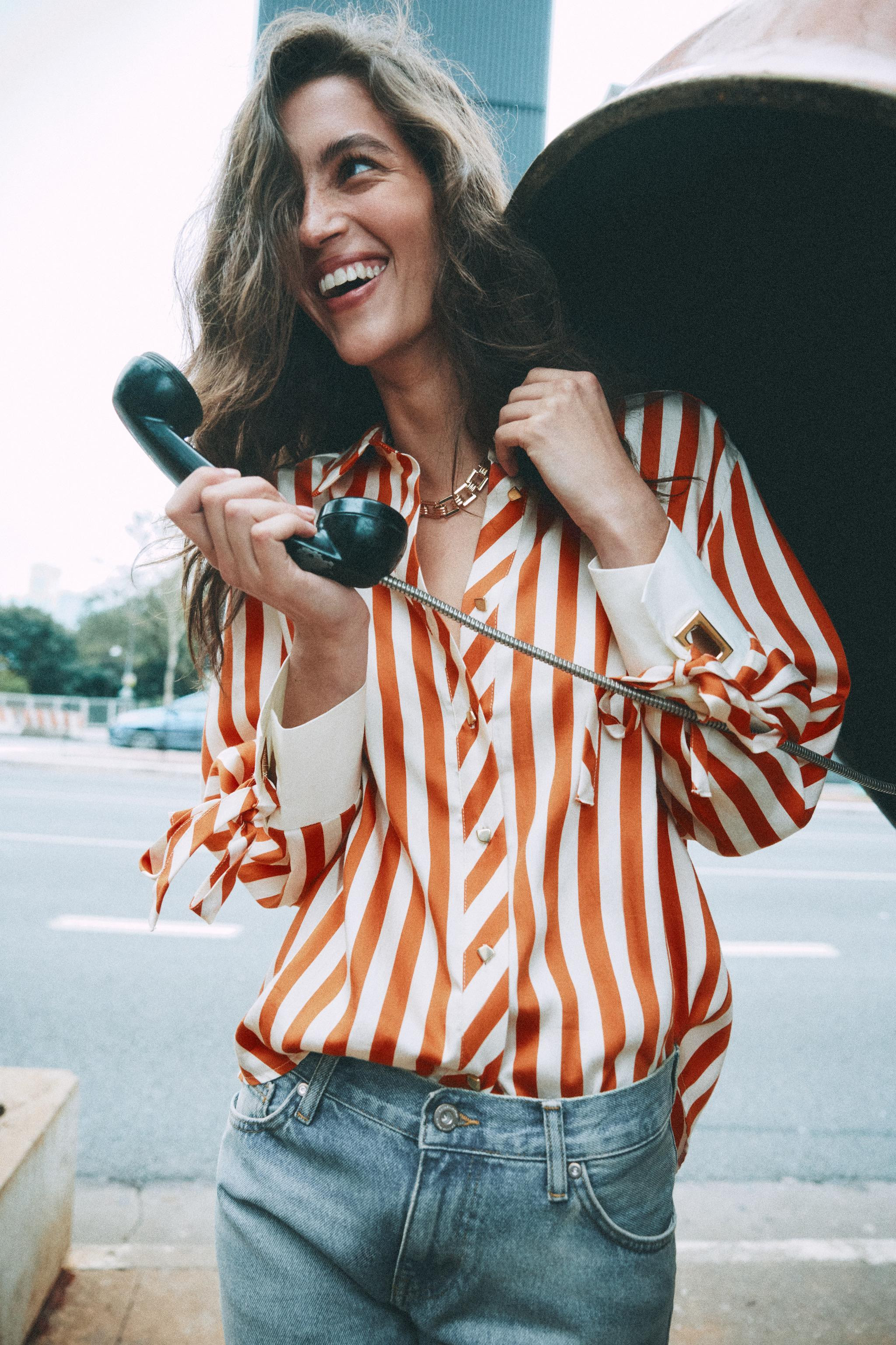 SATIN SHIRT WITH BOW DETAIL | Zara AU