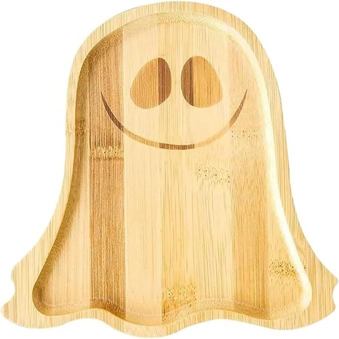 Amazon.com | 2022 New Halloween Pumpkin Shaped Wooden Appetizer Board, Shaped Board, Bamboo Chees... | Amazon (US)
