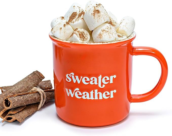 Sweater Weather Fall Mugs Coffee 11 Ounce, Sweater Weather Coffee Mugs Fall, Sweater Weather Fall... | Amazon (US)