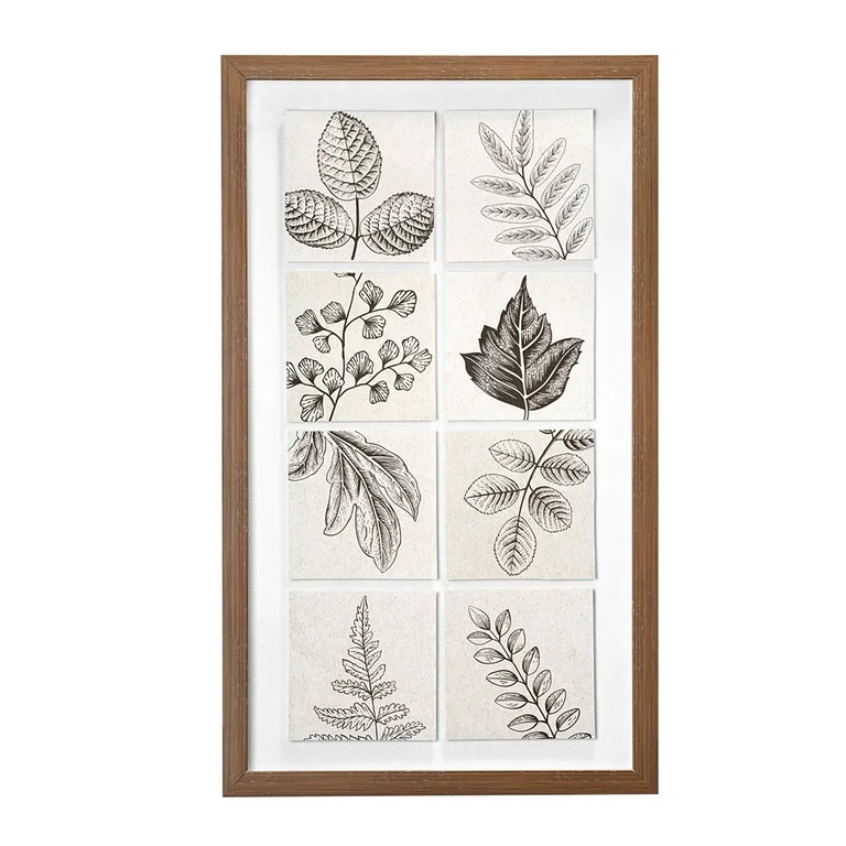 Crystal Art Gallery Vintage Botanical Panels Framed 13" x 22" | Walmart (US)