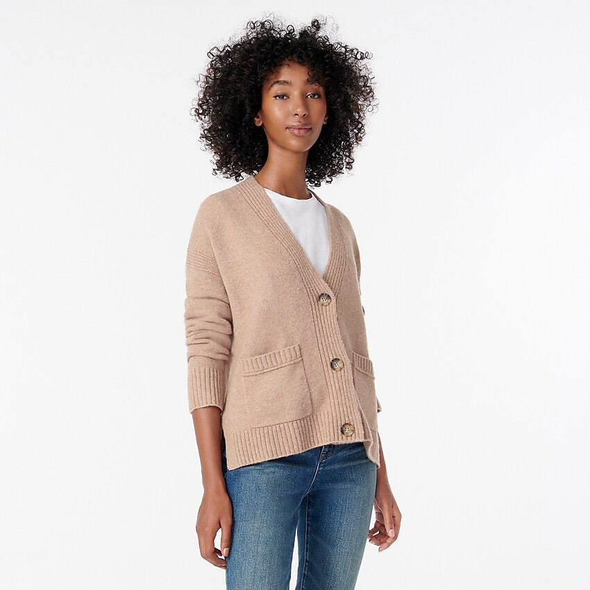 Cropped cardigan sweater in supersoft yarn | J. Crew US