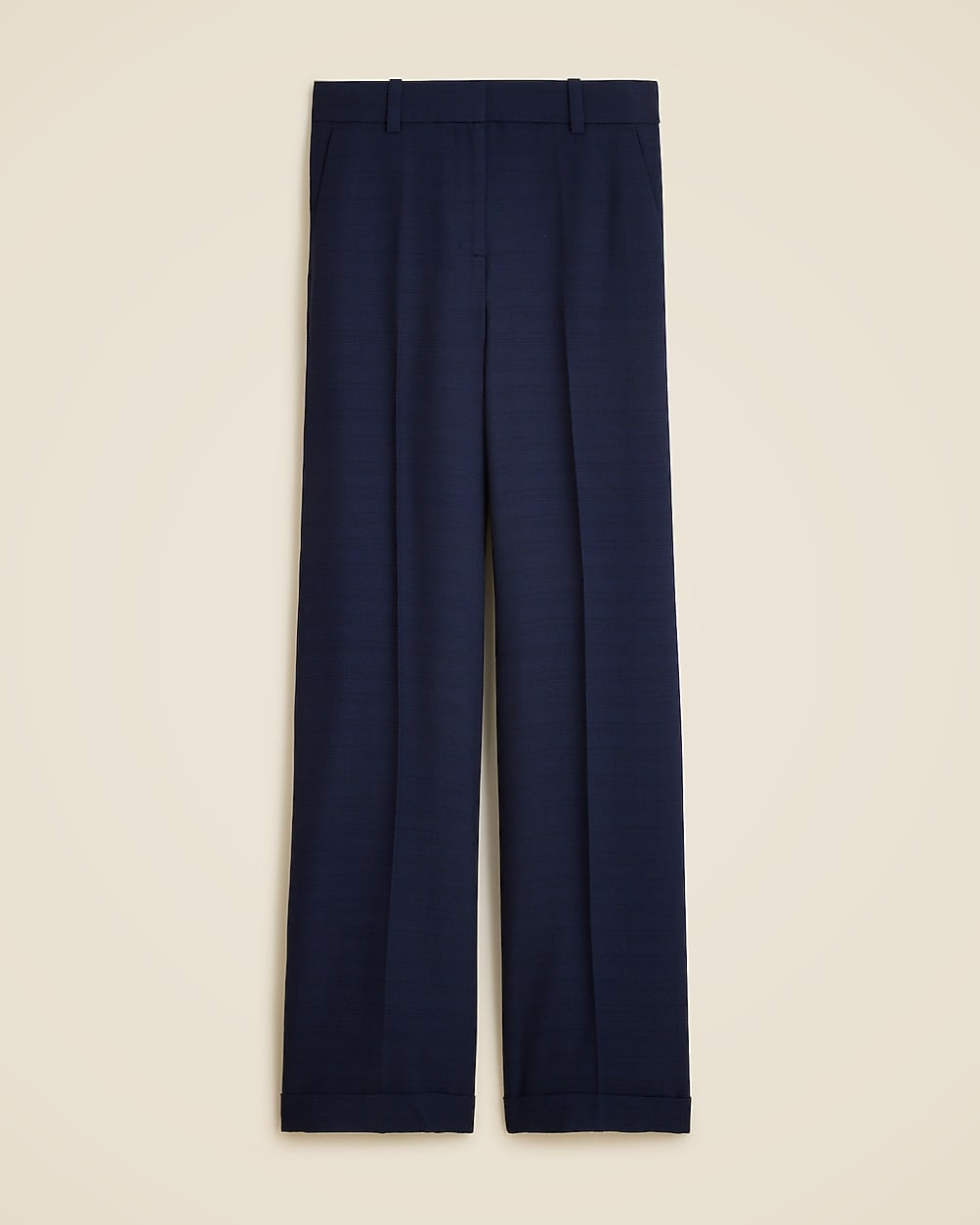 Cuffed wide-leg trouser in luster canvas | J. Crew US