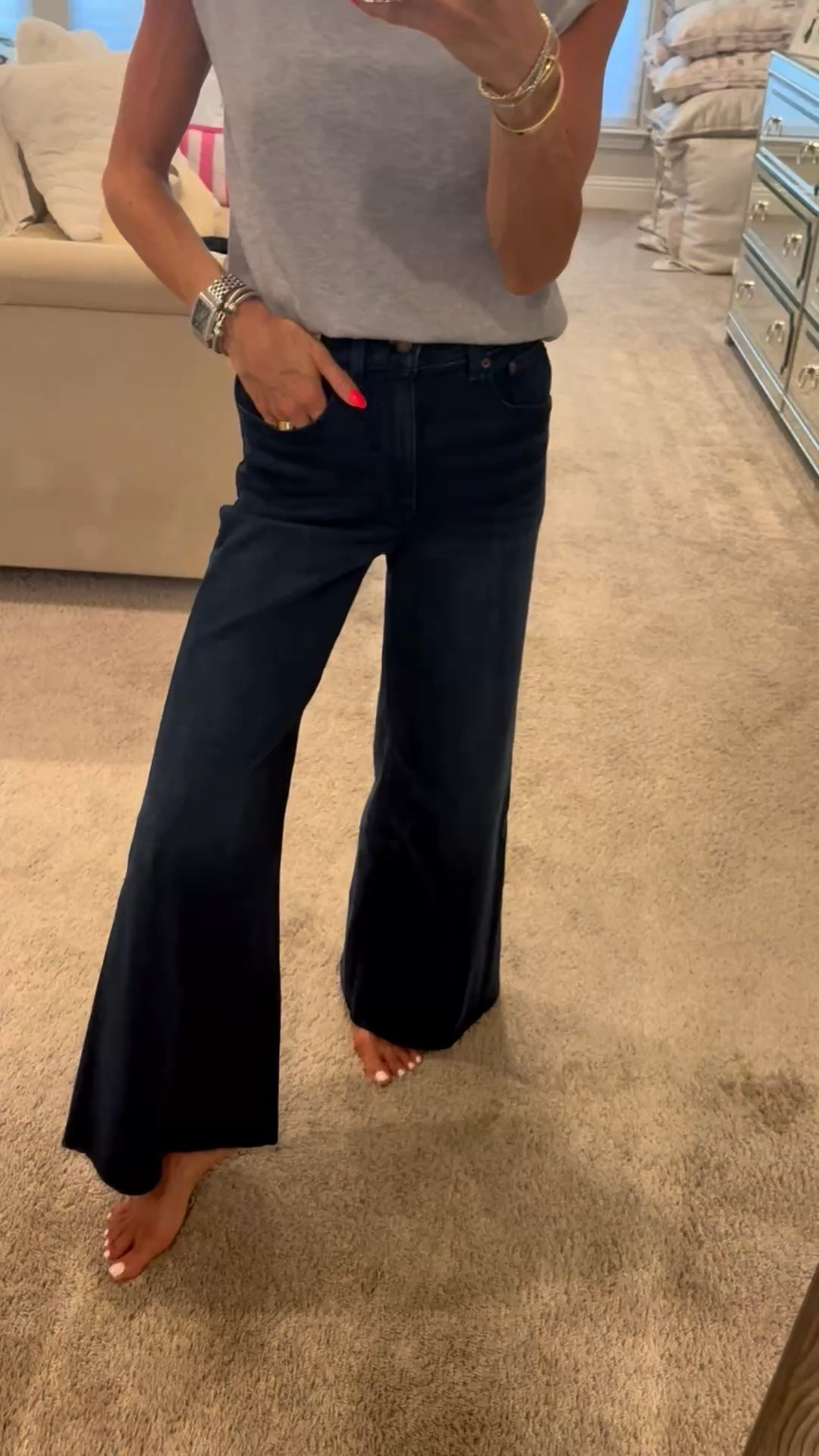 Petite friendly wide leg jeans size 23 petite

#LTKPetite