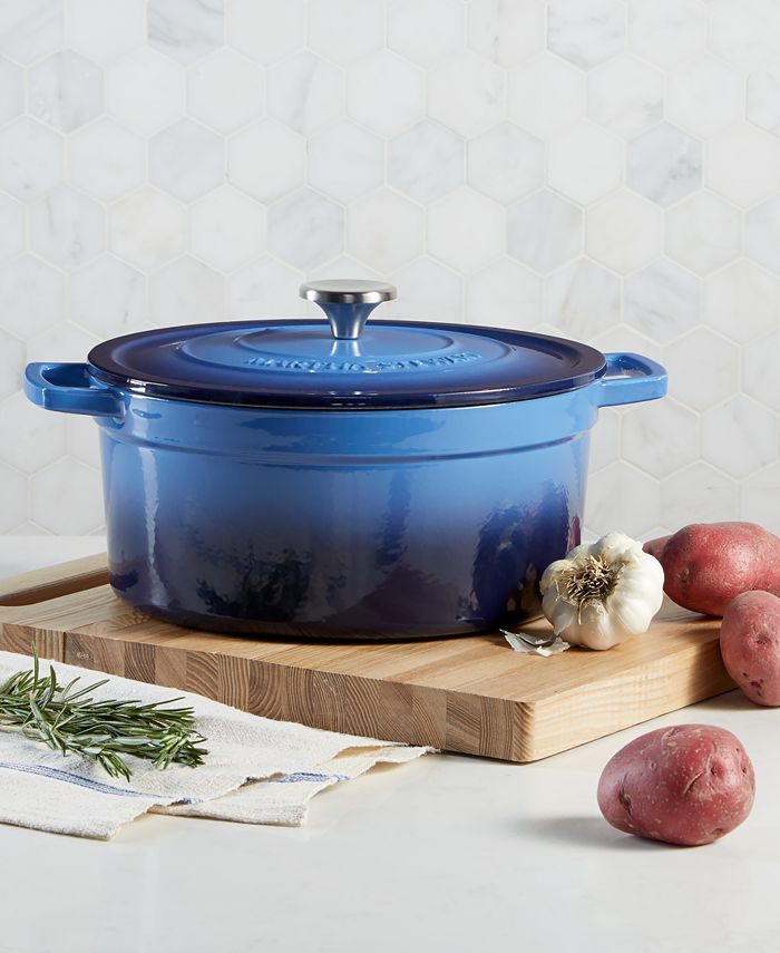 Martha Stewart Collection Enameled Cast Iron Round 6-Qt. Dutch Oven, Created for Macy's & Reviews... | Macys (US)