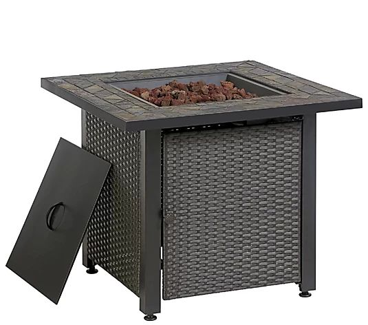 Blue Rhino LP Propane Steel Fire Pit Table - QVC.com | QVC