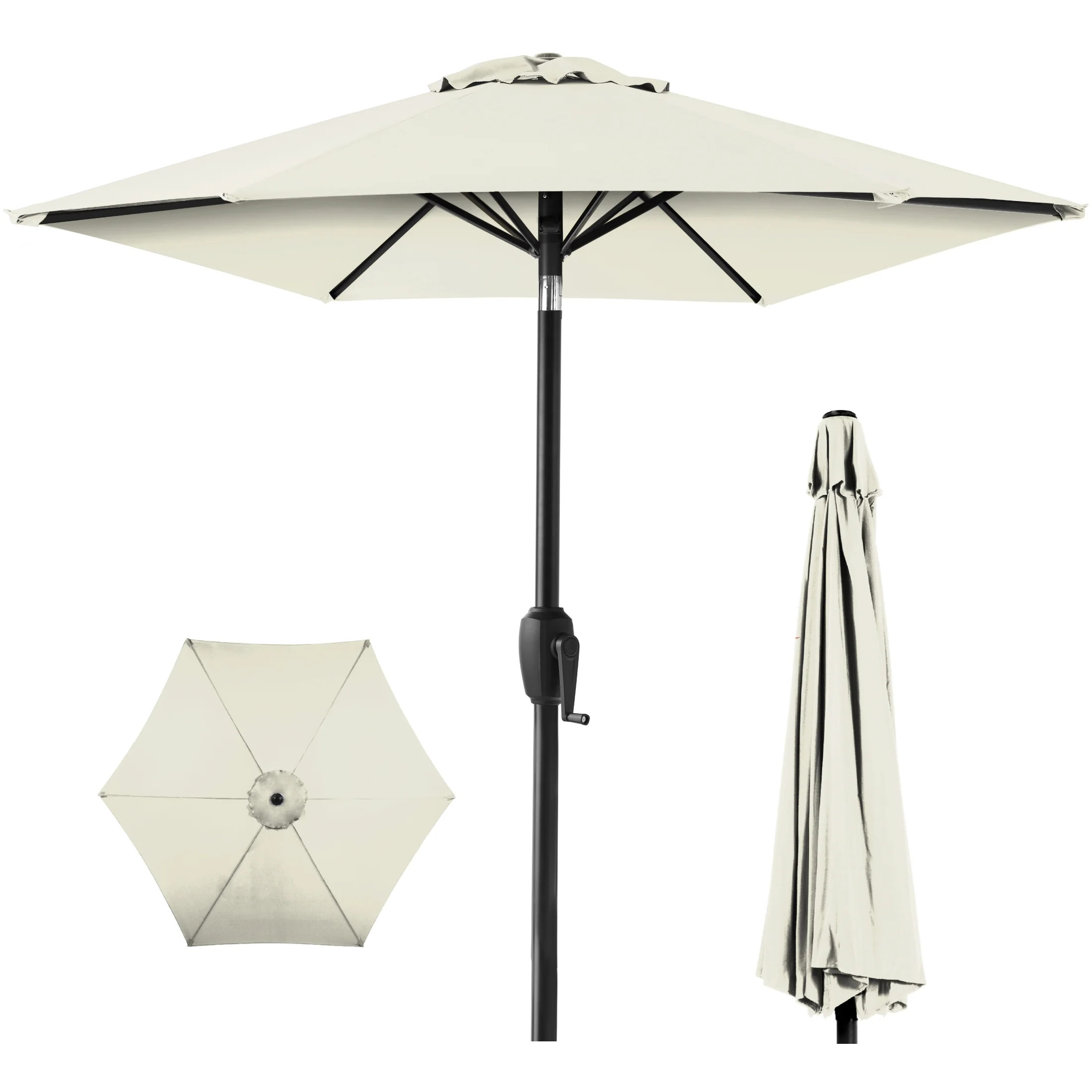 Best Choice Products 7.5ft Heavy-Duty Outdoor Market Patio Umbrella w/ Push Button Tilt, Easy Cra... | Walmart (US)