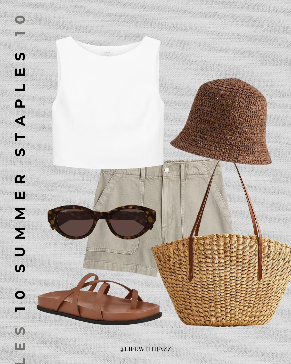 casual chic summer outfit

Boxy cut tank / denim shorts / straw hat / strappy sandals / sunglasses / straw tote bag / weekend outfit / warm weather outfit

#LTKootd