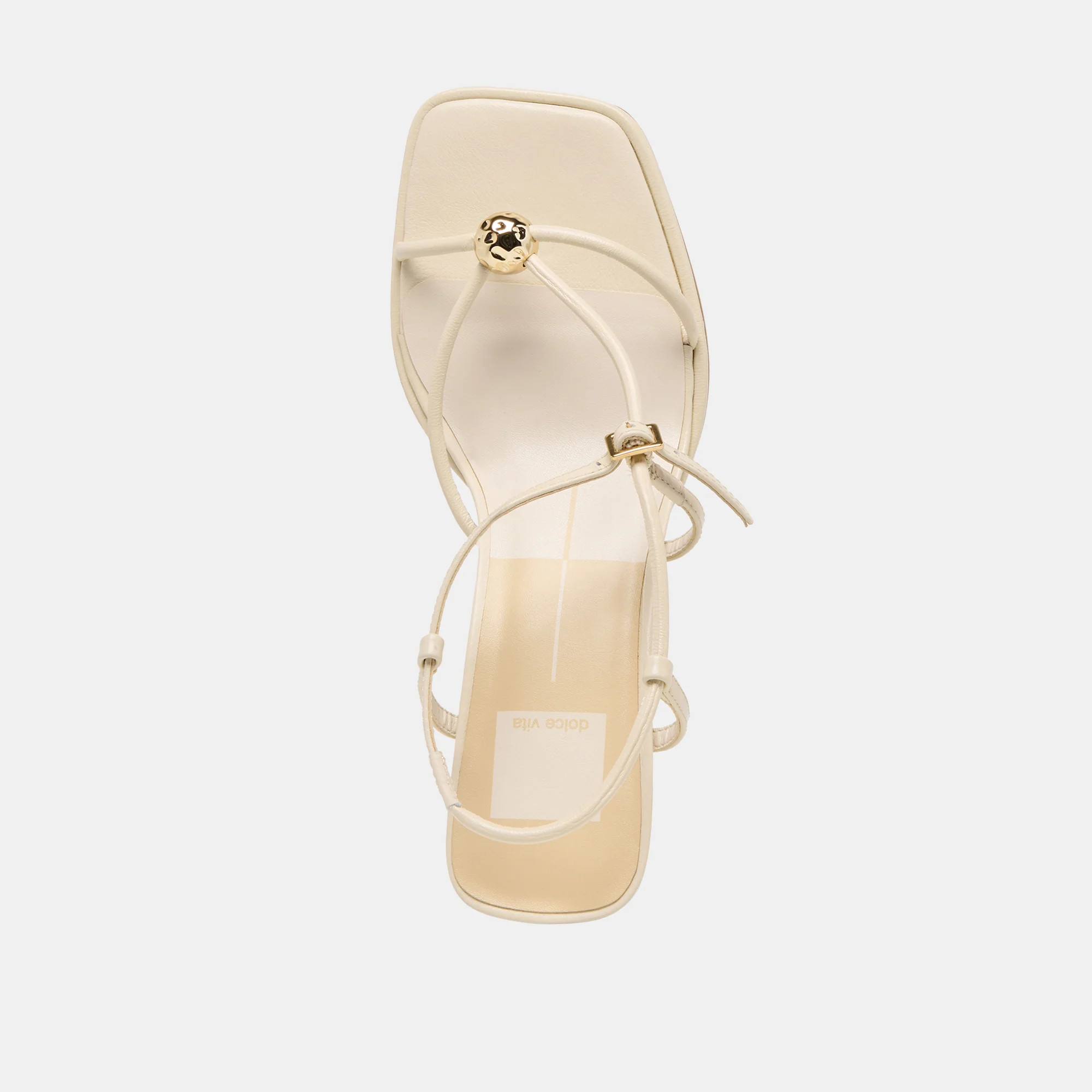 Mylee Heels Creme Leather | DolceVita.com