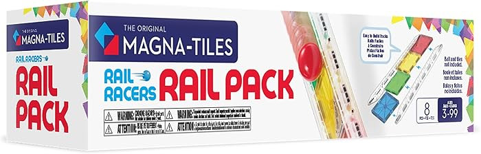 Magna-Tiles Rail Racers Rail Pack 8-Piece Magnetic Construction Set, The Original Magnetic Buildi... | Amazon (US)