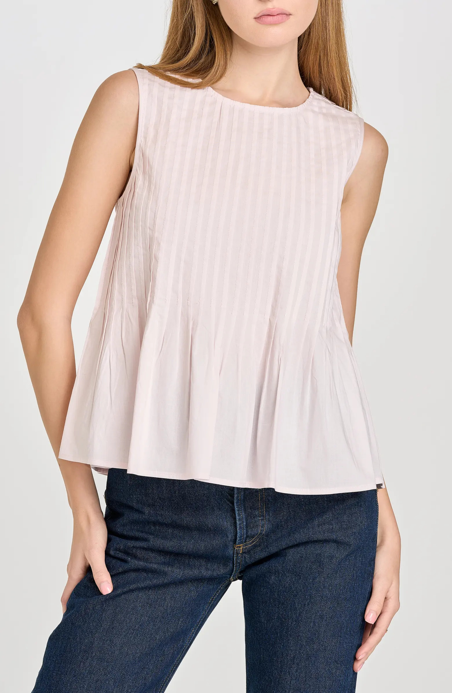 Gwen Sleeveless Pleated Peplum Top | Nordstrom
