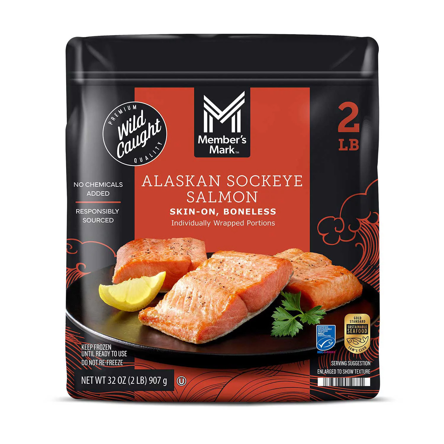 Member's Mark Wild Caught Boneless Alaskan Sockeye Salmon, Frozen, 2 lbs. | Sam's Club