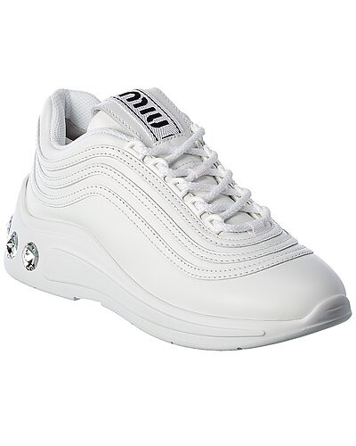 Miu Miu Leather Sneaker | Gilt