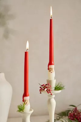 Santa Taper Candles, Set of 2 | Anthropologie (US)