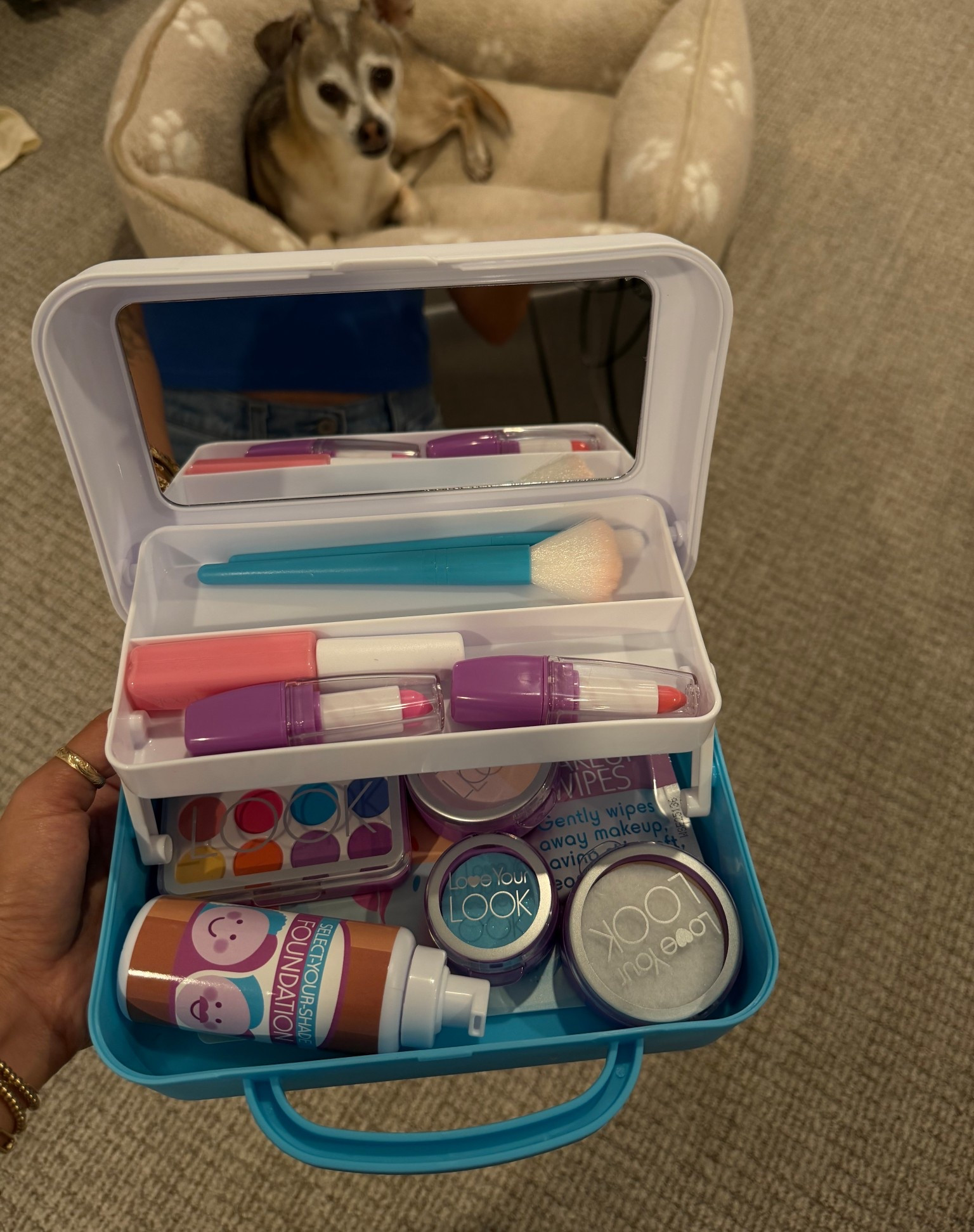 so my daughter can get ready while I do 🥹💖 | toddler makeup set | toddler toys | toddler activities | melissa and doug makeup kit 

#LTKKids #LTKmomlife #LTKBaby