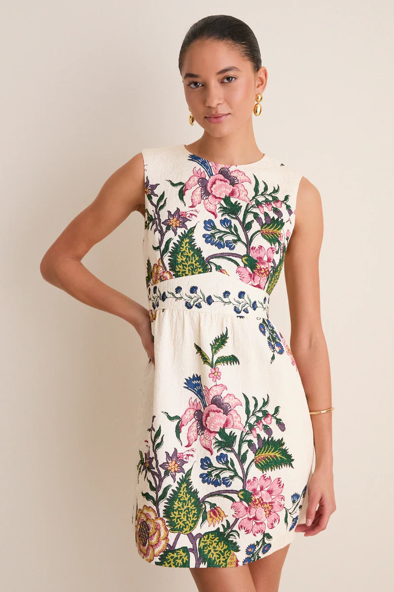Belle Bouquet Jacquard Victorie Mini Dress | Tuckernuck (US)