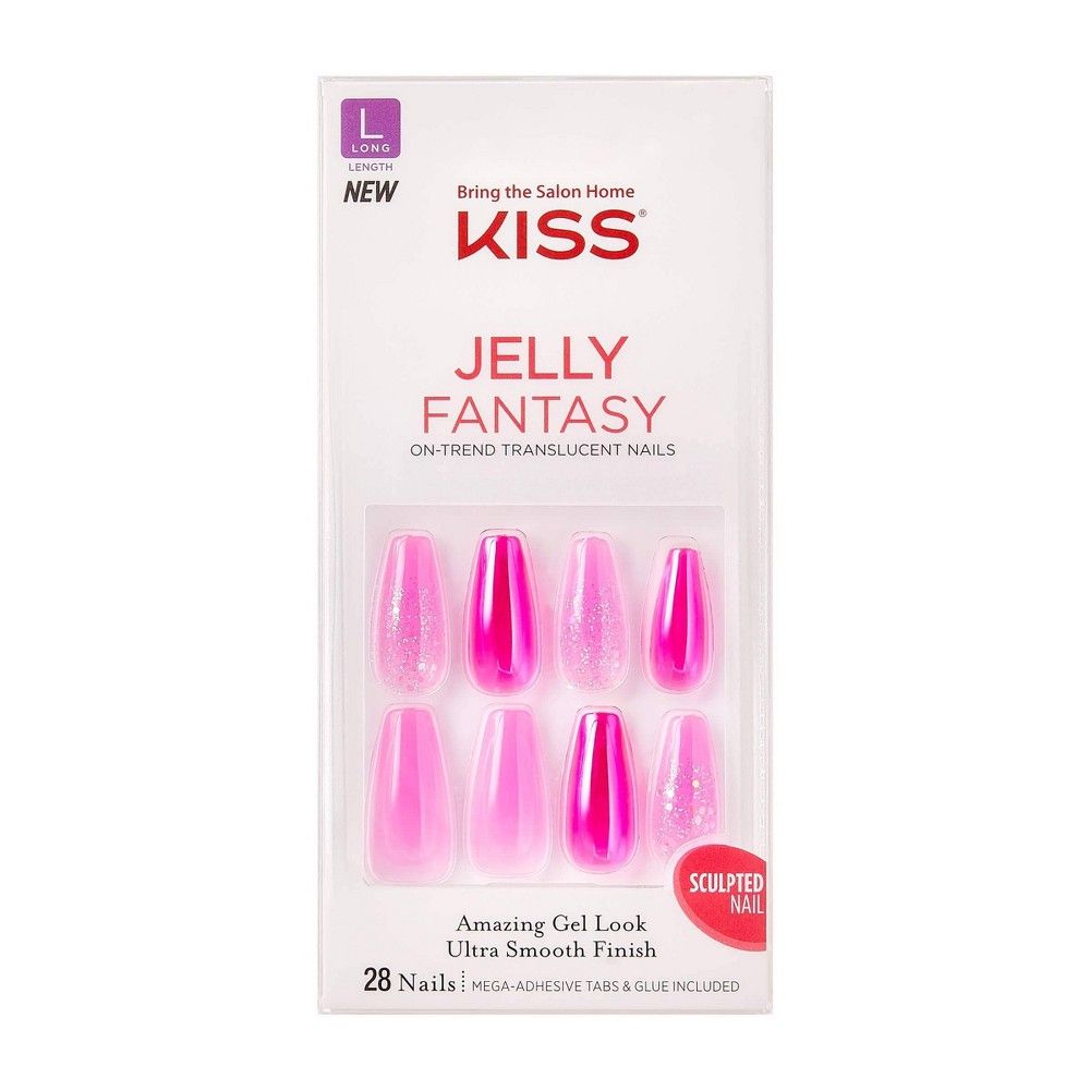 Kiss Jelly Fantasy Sculpted Gel Nails - Jelly Baby - 28ct | Target