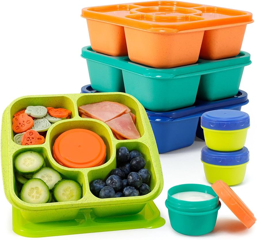 Caperci Original Lunchable Snack Containers for Kids & Adults - 5 Compartments Bento Snack Boxes ... | Amazon (US)