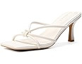 Kitten Strappy Heels for Women Knotted Square Open Toe Slip On Mule Heels Mid Heeled Sandals | Amazon (US)
